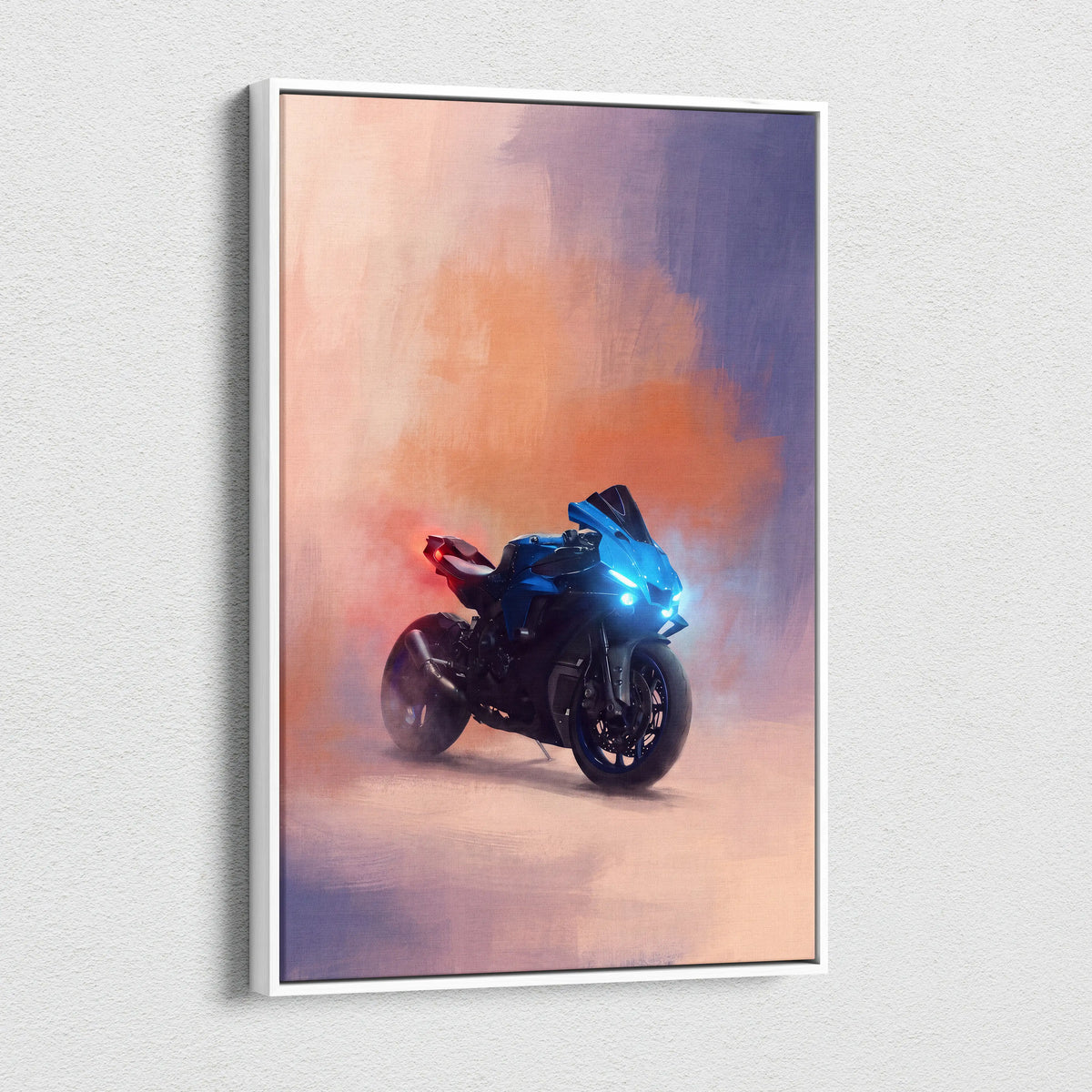 Yamaha YZF-R1 Inspired Sport Bike Wall Art, Canvas Art, Track Racing Poster & Home Decor
