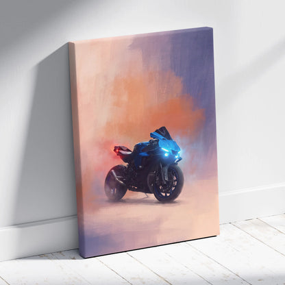 Yamaha YZF-R1 Inspired Sport Bike Wall Art, Canvas Art, Track Racing Poster & Home Decor
