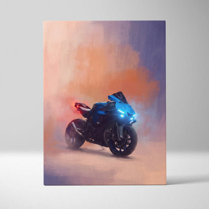 Yamaha YZF-R1 Inspired Sport Bike Wall Art, Canvas Art, Track Racing Poster & Home Decor