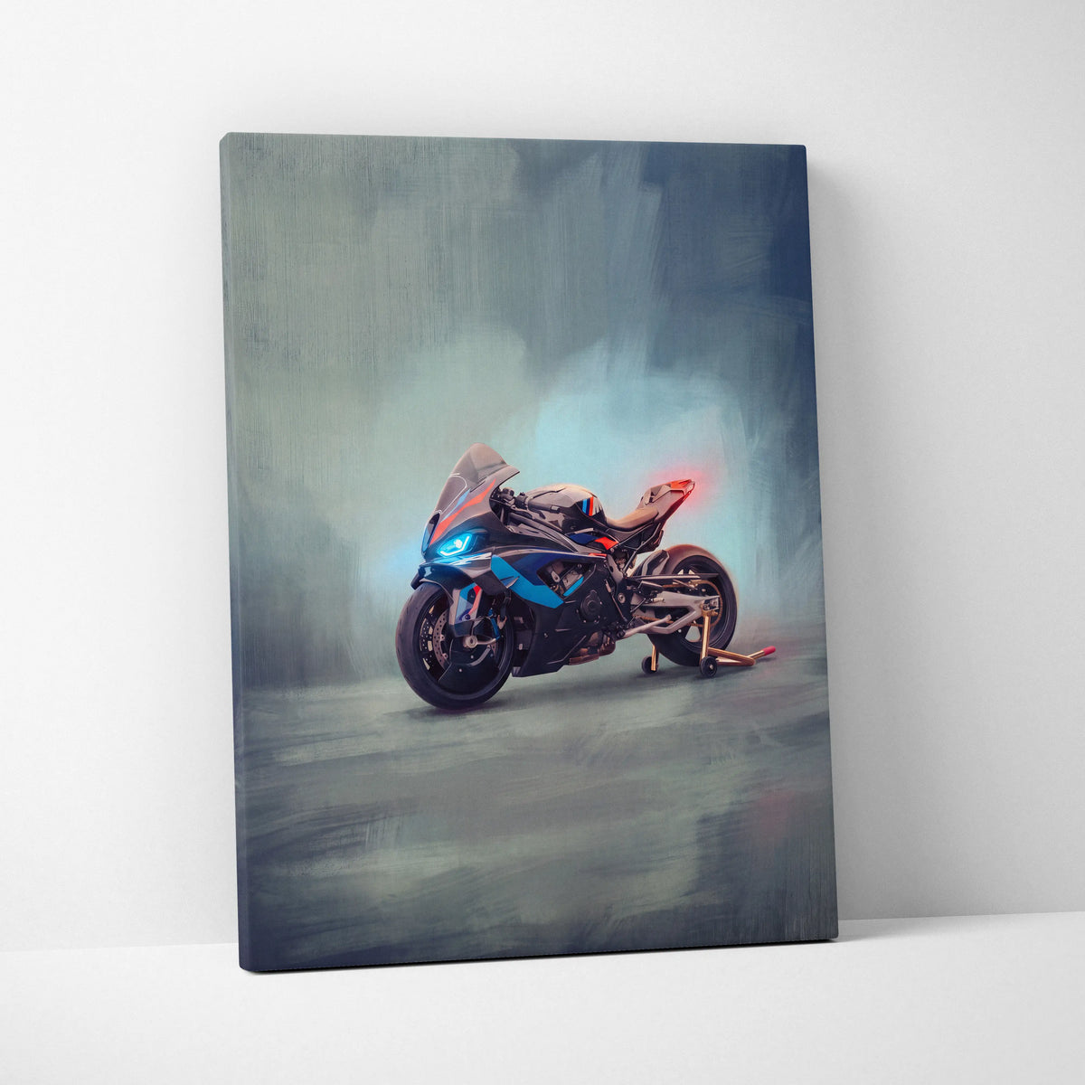 BMW M1000RR Inspired Canvas Art, Superbike Supersport Wall Art & Racing Enthusiast Decor