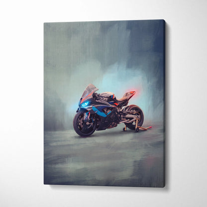 BMW M1000RR Inspired Canvas Art, Superbike Supersport Wall Art & Racing Enthusiast Decor