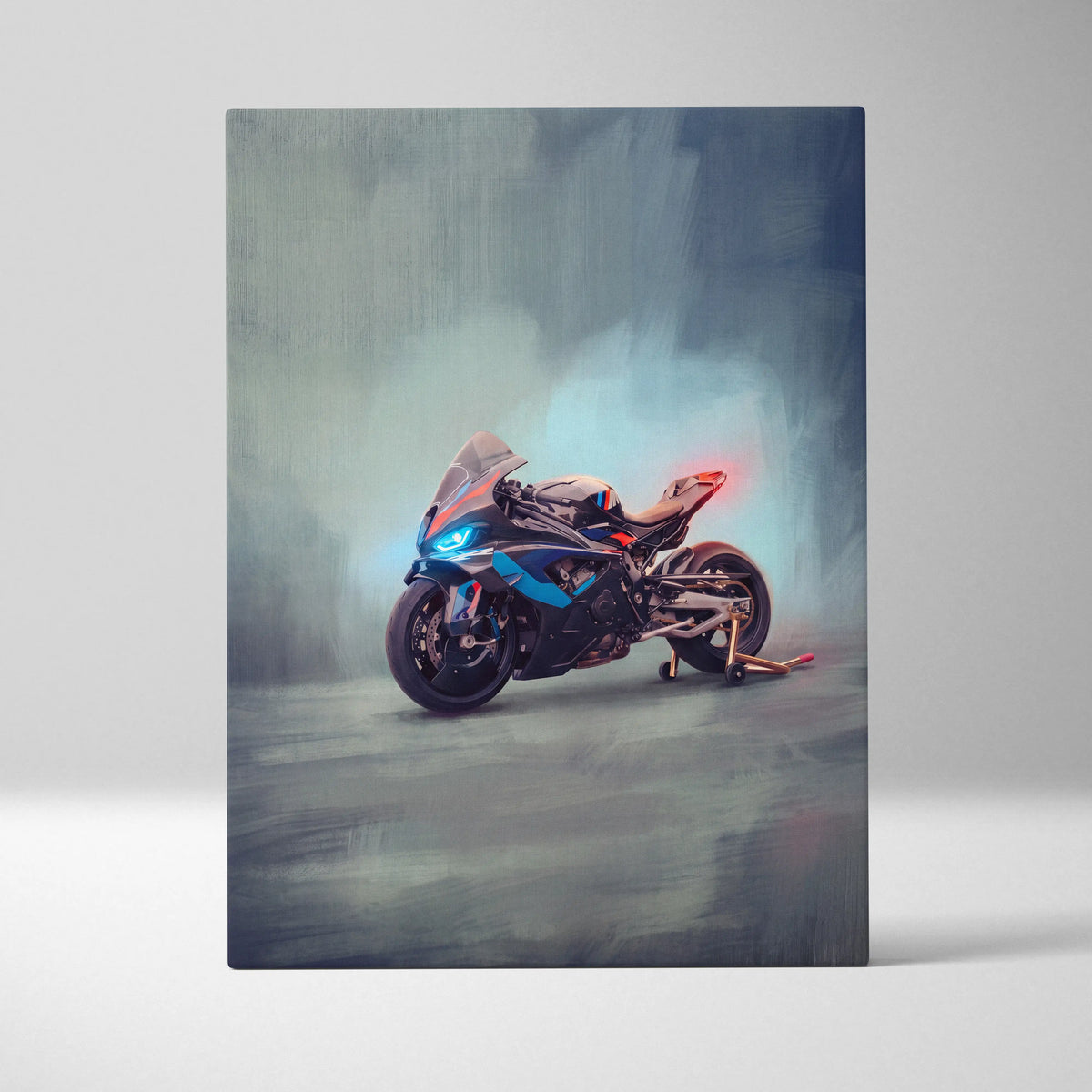 BMW M1000RR Inspired Canvas Art, Superbike Supersport Wall Art & Racing Enthusiast Decor