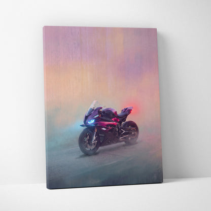 BMW S1000RR Inspired Supersport Wall Art, Racing Canvas Print & Superbike Home Decor