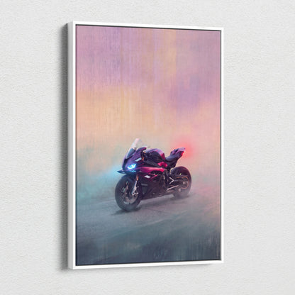 BMW S1000RR Inspired Supersport Wall Art, Racing Canvas Print & Superbike Home Decor