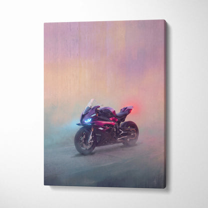 BMW S1000RR Inspired Supersport Wall Art, Racing Canvas Print & Superbike Home Decor