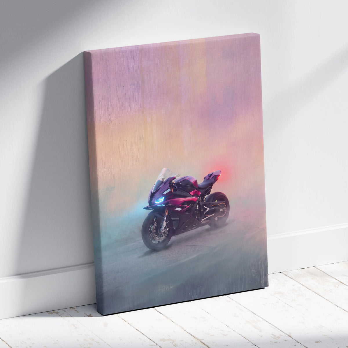 BMW S1000RR Inspired Supersport Wall Art, Racing Canvas Print & Superbike Home Decor