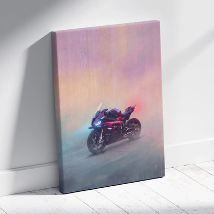 BMW S1000RR Inspired Supersport Wall Art, Racing Canvas Print & Superbike Home Decor