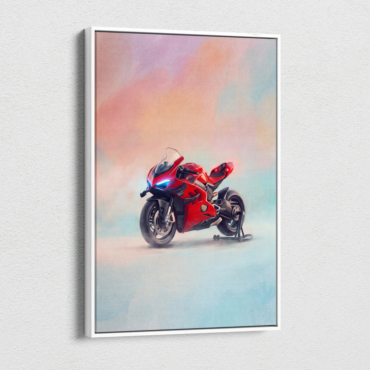 Ducati Superleggera V4 Inspired Canvas Art, Sport Bike Wall Art & Italian Superbike Racing Decor