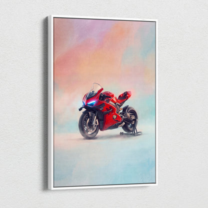Ducati Superleggera V4 Inspired Canvas Art, Sport Bike Wall Art & Italian Superbike Racing Decor