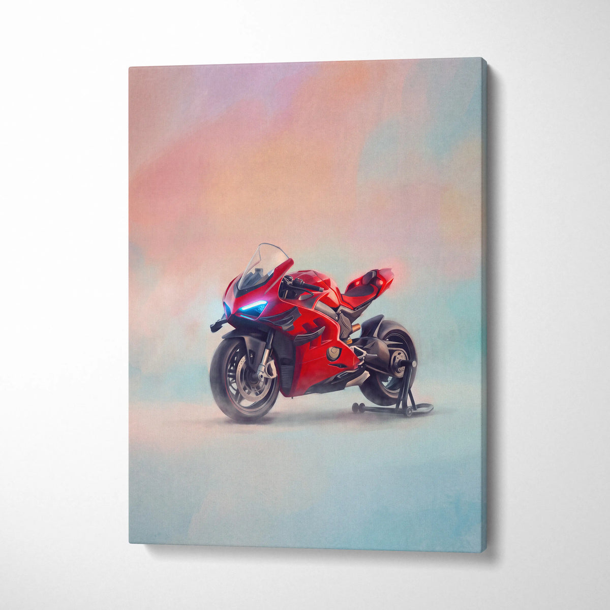 Ducati Superleggera V4 Inspired Canvas Art, Sport Bike Wall Art & Italian Superbike Racing Decor