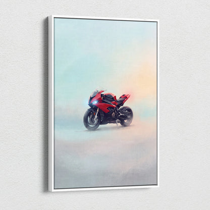 BMW S1000RR Inspired Canvas Art, Superbike Poster and Modern Garage Decor