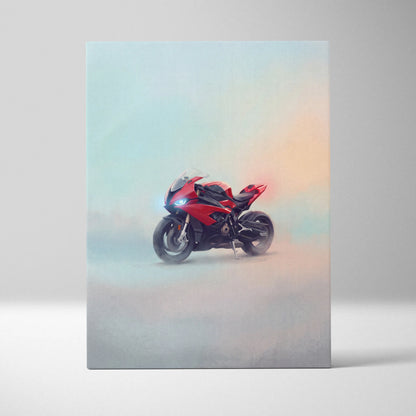 BMW S1000RR Inspired Canvas Art, Superbike Poster and Modern Garage Decor