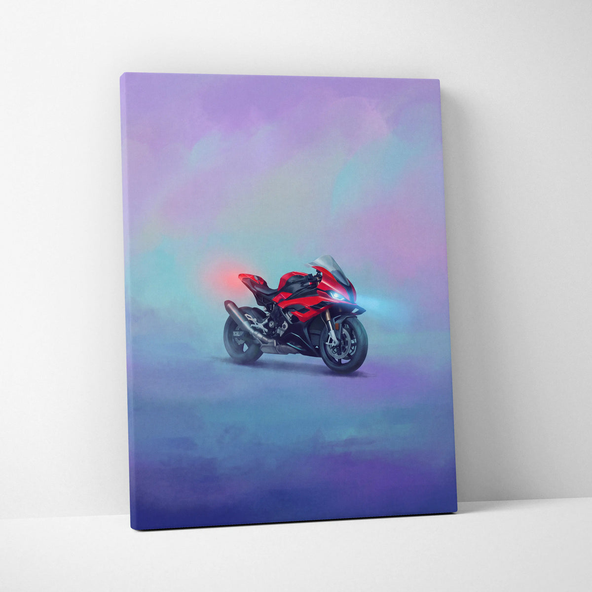 BMW S1000RR Inspired Canvas Art, Superbike Poster and Modern Motorcycle Decor