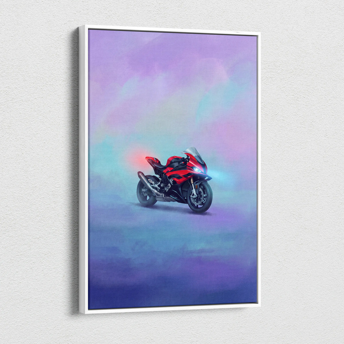 BMW S1000RR Inspired Canvas Art, Superbike Poster and Modern Motorcycle Decor