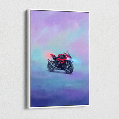 BMW S1000RR Inspired Canvas Art, Superbike Poster and Modern Motorcycle Decor
