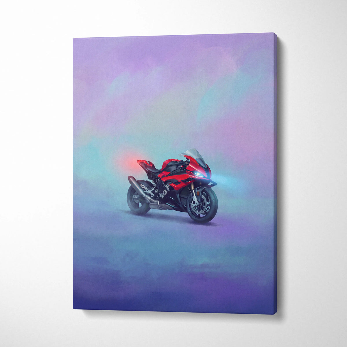 BMW S1000RR Inspired Canvas Art, Superbike Poster and Modern Motorcycle Decor