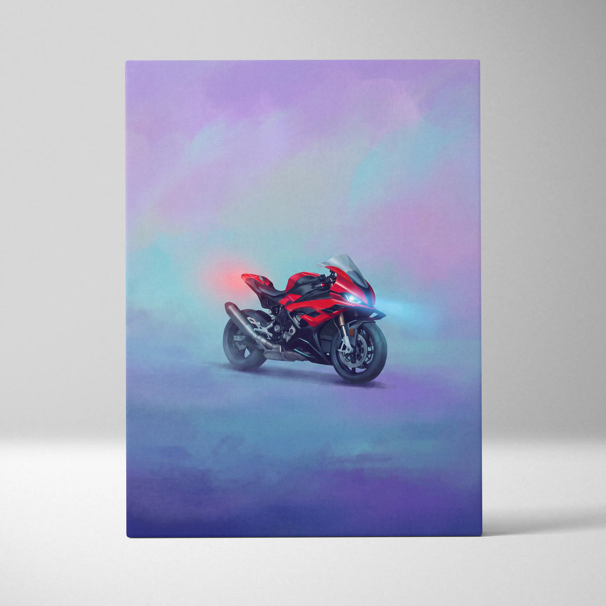 BMW S1000RR Inspired Canvas Art, Superbike Poster and Modern Motorcycle Decor