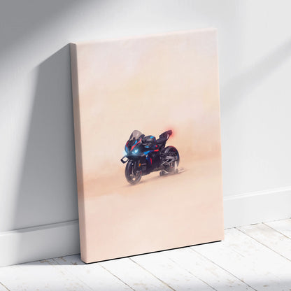 BMW M1000RR Inspired Motorcycle Wall Art, Carbon Track Machine Print and Garage Decor