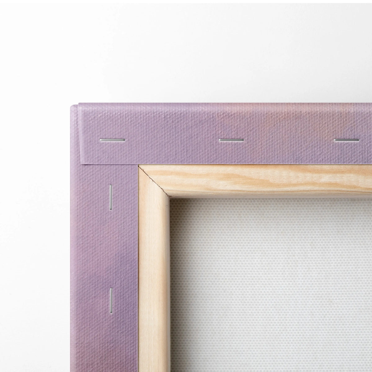 Lavender canvas frame with light wood border and stitching for bugatti concept bike inspired supersport wall art
