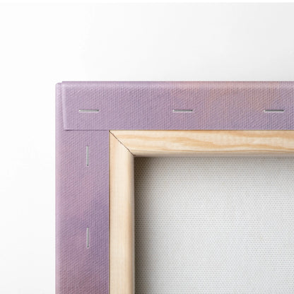 Lavender canvas frame with light wood border and stitching for bugatti concept bike inspired supersport wall art