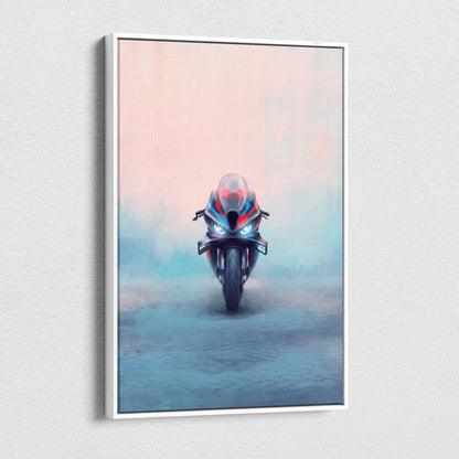 BMW M1000RR Inspired Sport Bike Wall Art, Carbon Winglet Superbike Print and Modern Garage Decor