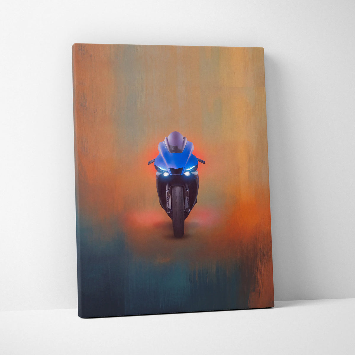 Yamaha R1 Inspired Canvas Art, Crossplane Superbike Poster and Racing Fan Decor