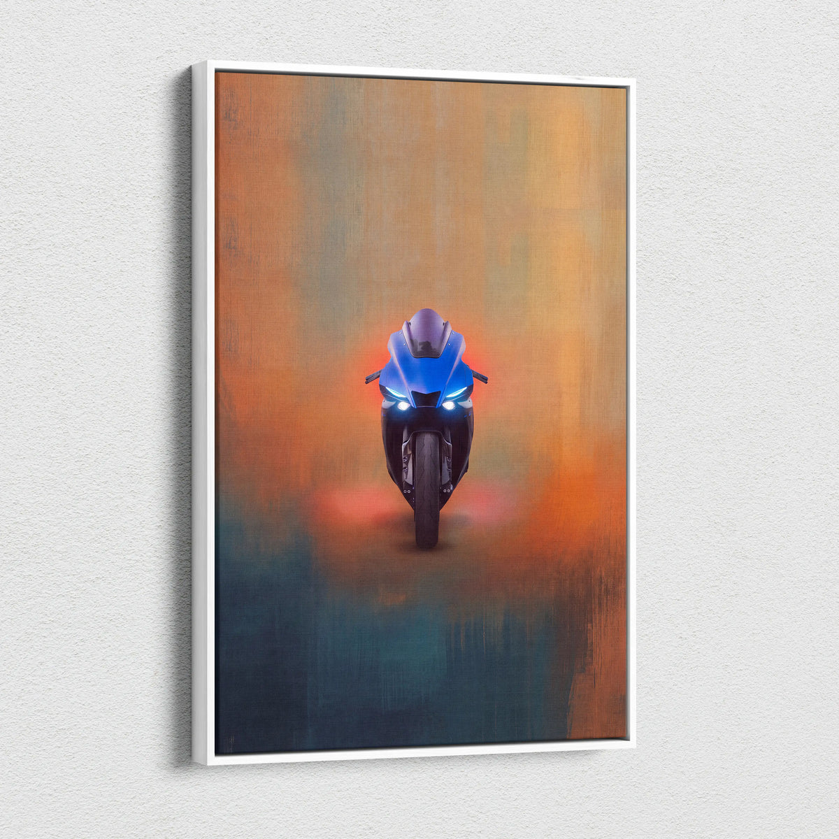 Yamaha R1 Inspired Canvas Art, Crossplane Superbike Poster and Racing Fan Decor