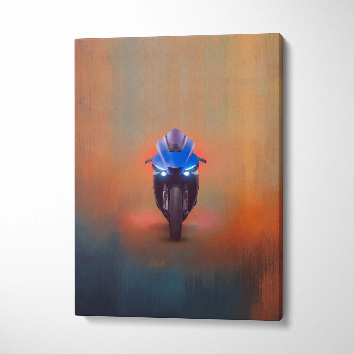 Yamaha R1 Inspired Canvas Art, Crossplane Superbike Poster and Racing Fan Decor