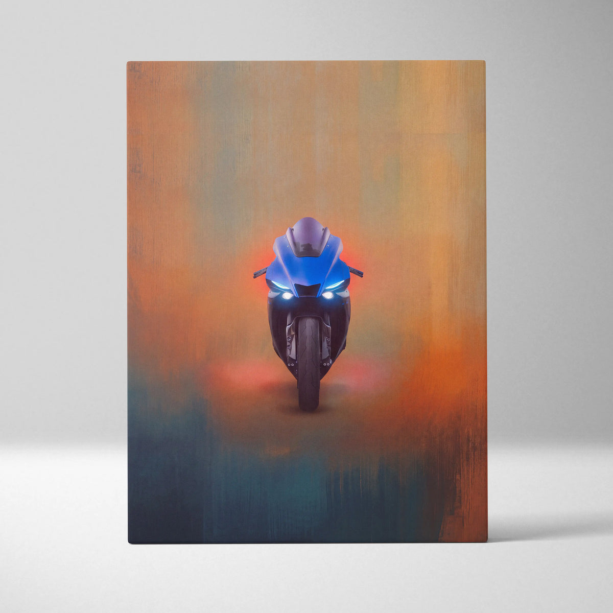 Yamaha R1 Inspired Canvas Art, Crossplane Superbike Poster and Racing Fan Decor