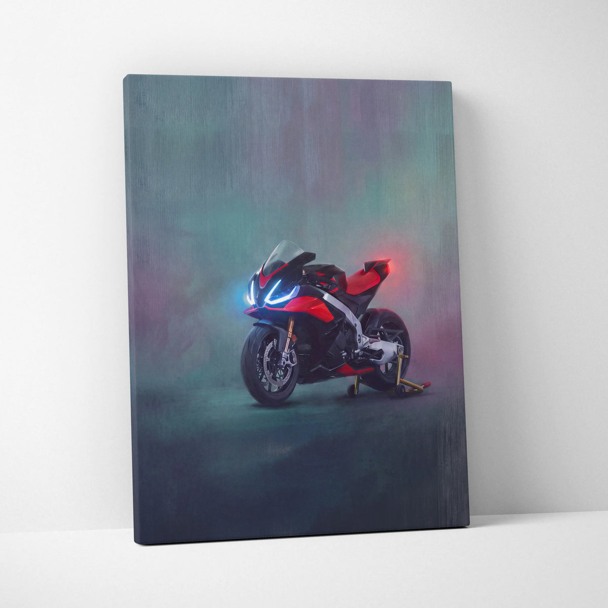 Aprilia RSV4 Factory Inspired Motorcycle Wall Art, Italian Superbike Print and Track Day Gift