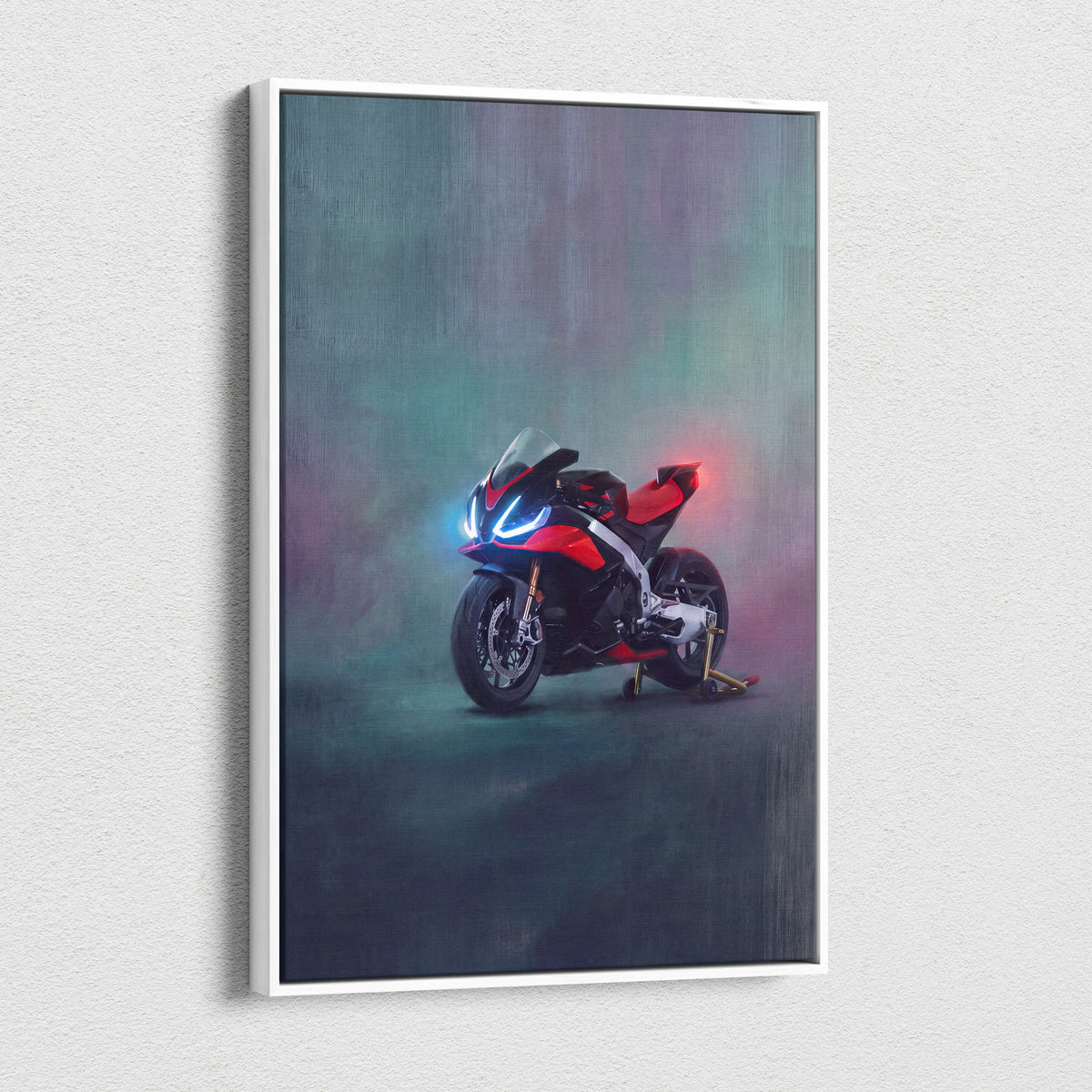 Aprilia RSV4 Factory Inspired Motorcycle Wall Art, Italian Superbike Print and Track Day Gift