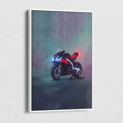 Aprilia RSV4 Factory Inspired Motorcycle Wall Art, Italian Superbike Print and Track Day Gift