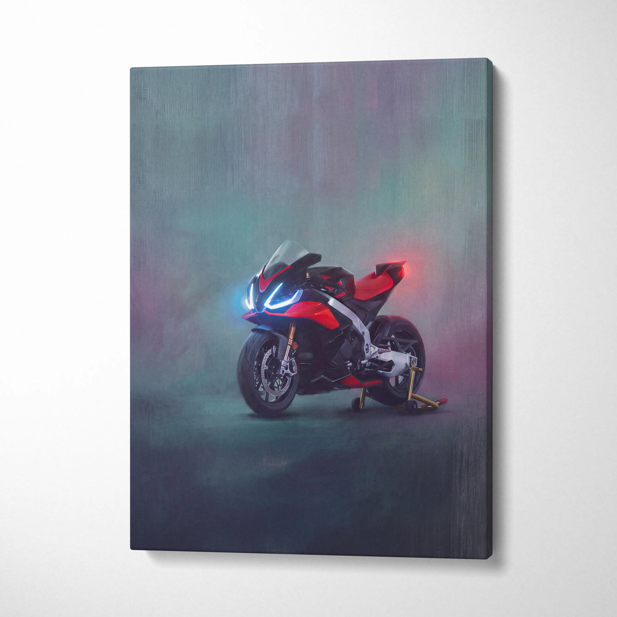 Aprilia RSV4 Factory Inspired Motorcycle Wall Art, Italian Superbike Print and Track Day Gift