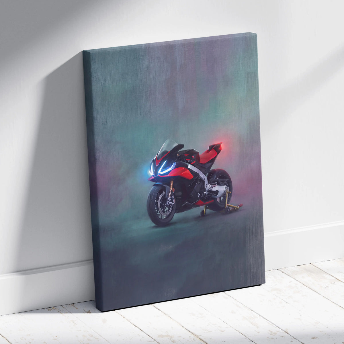 Aprilia RSV4 Factory Inspired Motorcycle Wall Art, Italian Superbike Print and Track Day Gift