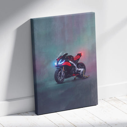 Aprilia RSV4 Factory Inspired Motorcycle Wall Art, Italian Superbike Print and Track Day Gift