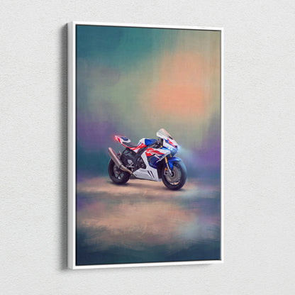 Honda CBR1000RR-R Inspired Supersport Wall Art, HRC Racing Canvas and Modern Wall Decor