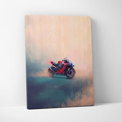 Yamaha YZF-R1 Inspired Sport Bike Wall Art, Track Day Print and Garage Decor