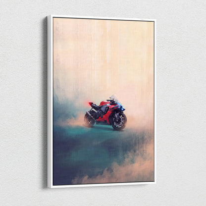 Yamaha YZF-R1 Inspired Sport Bike Wall Art, Track Day Print and Garage Decor