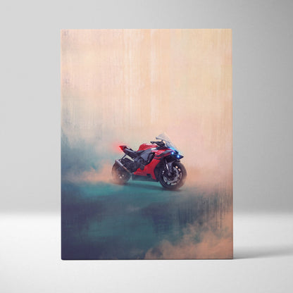 Yamaha YZF-R1 Inspired Sport Bike Wall Art, Track Day Print and Garage Decor