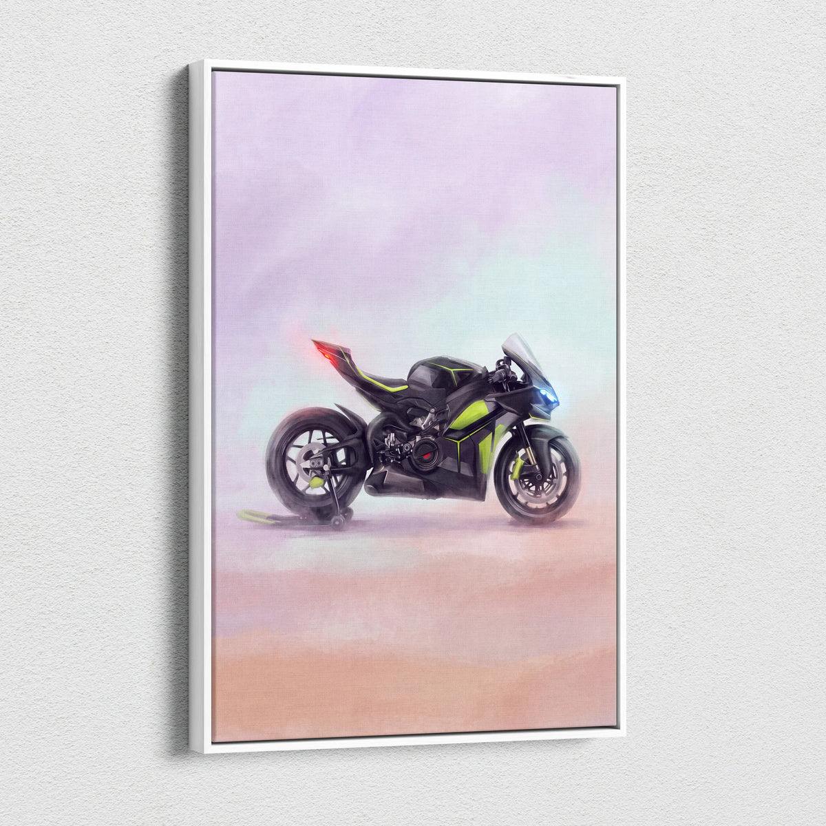 Ducati Panigale V4 Lamborghini Inspired Superbike Wall Art, Track Poster and Modern Decor