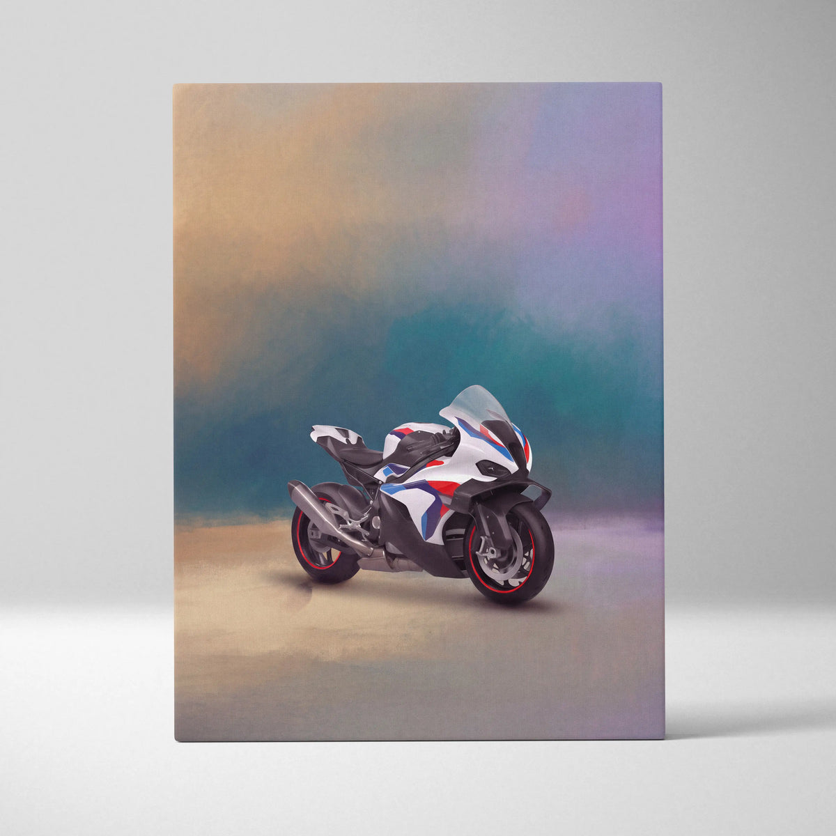 BMW M1000RR Inspired Canvas Art, Carbon Track Machine Poster and Motorsport Fan Gift