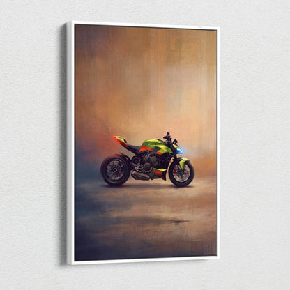Ducati Streetfighter Lamborghini Inspired Canvas Art, Hypernaked Poster and Modern Garage Decor