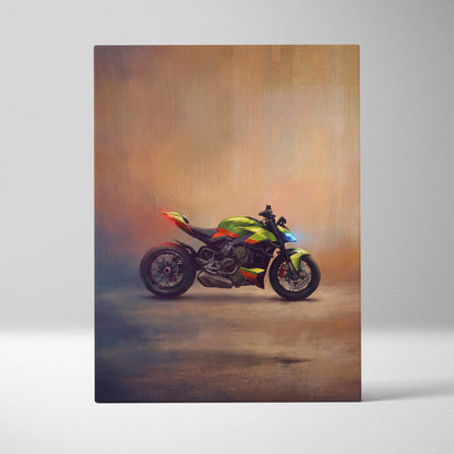 Ducati Streetfighter Lamborghini Inspired Canvas Art, Hypernaked Poster and Modern Garage Decor