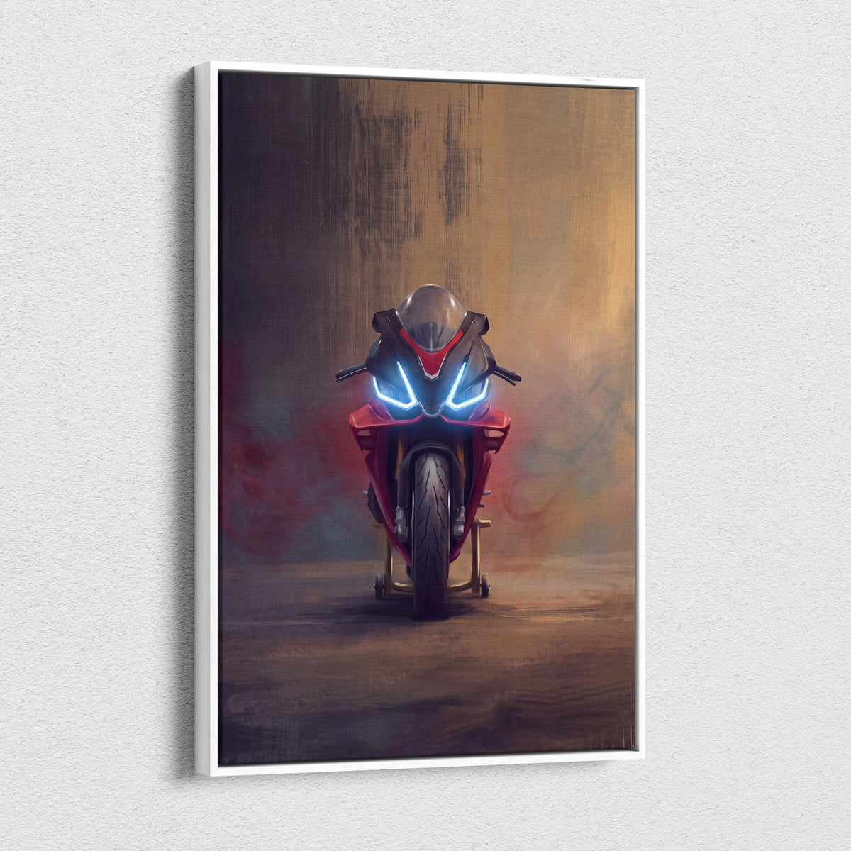 Aprilia RSV4 1100 Factory Inspired Canvas Art, Sport Bike Wall Decor, Motorcycle Supersport Print