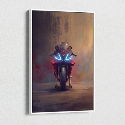 Aprilia RSV4 1100 Factory Inspired Canvas Art, Sport Bike Wall Decor, Motorcycle Supersport Print