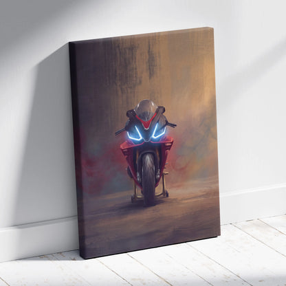 Aprilia RSV4 1100 Factory Inspired Canvas Art, Sport Bike Wall Decor, Motorcycle Supersport Print