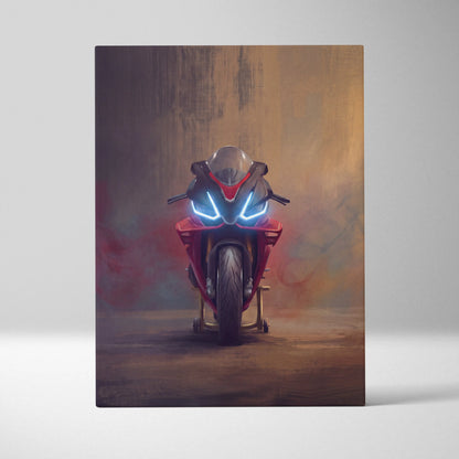 Aprilia RSV4 1100 Factory Inspired Canvas Art, Sport Bike Wall Decor, Motorcycle Supersport Print