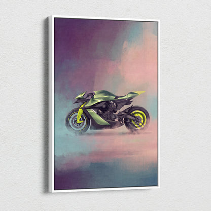Aston Martin AMB 001 Inspired Supersport Wall Art, Supercharged Track Poster and Rider Gift