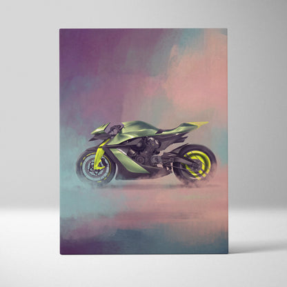 Aston Martin AMB 001 Inspired Supersport Wall Art, Supercharged Track Poster and Rider Gift