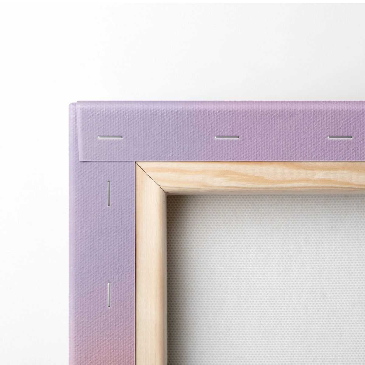 Lavender gradient canvas frame with light wood border for ducati panigale v4 lamborghini inspired superbike wall art